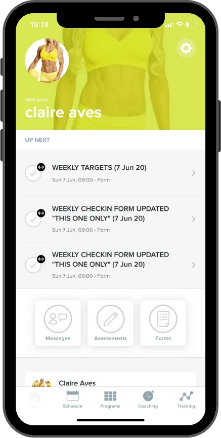 Claire Aves Fitness App